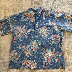 Reyn Spooner Floral Blue Men's Shirt